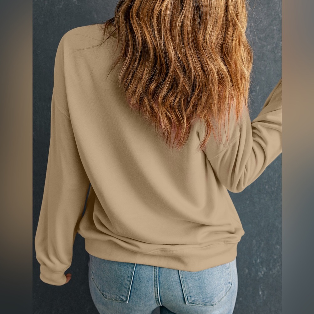 Pumpkin & Flower Graphic Long Sleeve Sweatshirt - Picture 3 of 3
